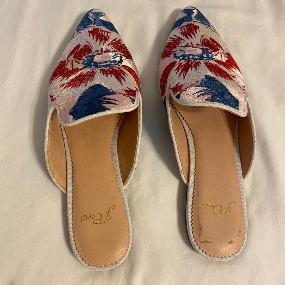 Nwot J.Crew Brocade Pointy Toe Slide - image 4